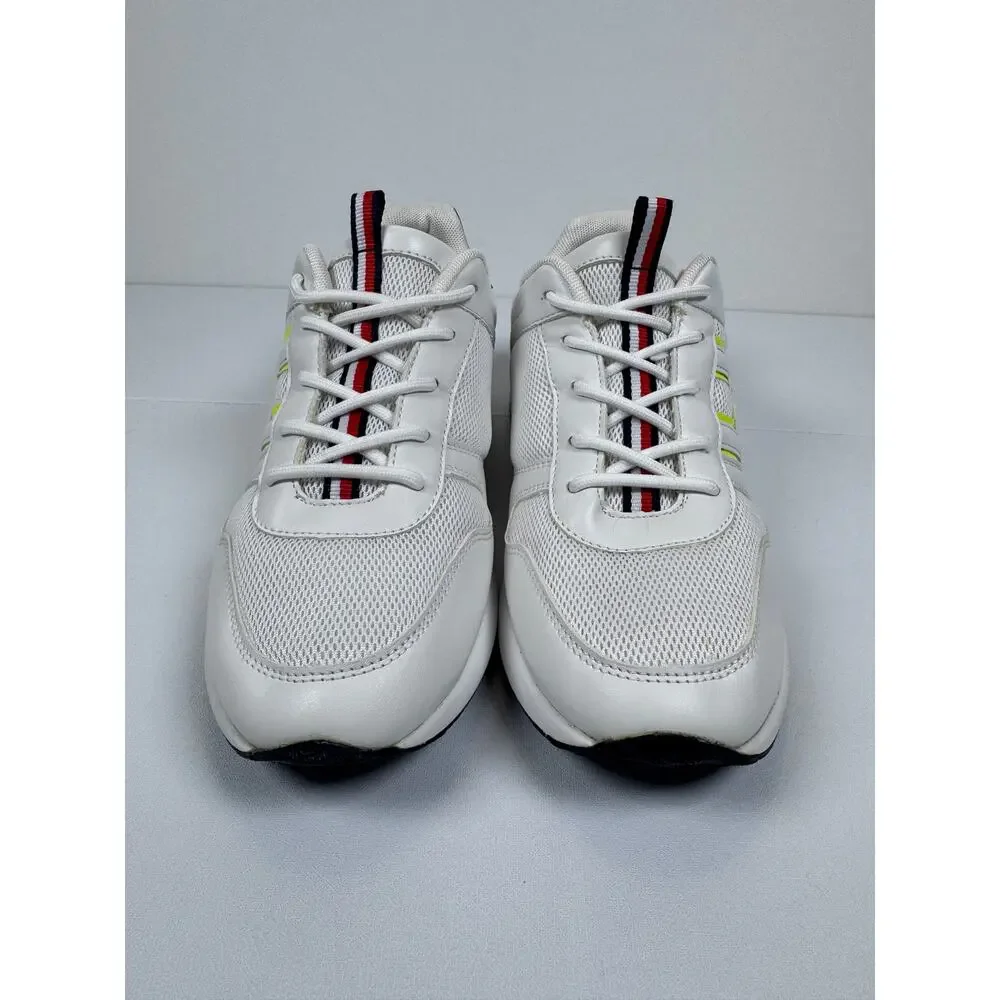 Tommy Hilfiger Womens 9M White Mesh Dad Sneakers Y2K Preppy Retro Athletic Shoes - Picture 2 of 8